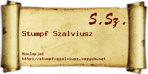 Stumpf Szalviusz névjegykártya
